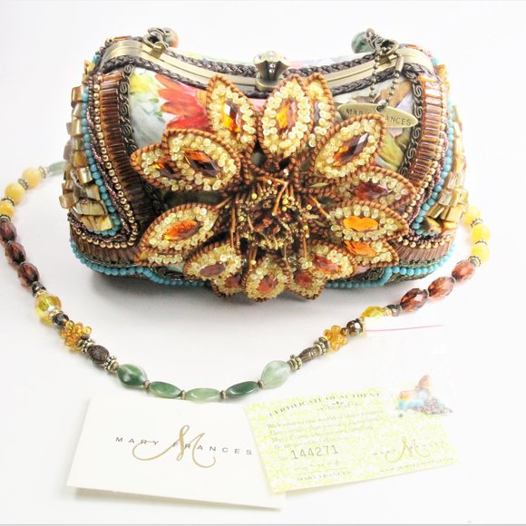 MARY FRANCES Handbags - VINTAGE MARY FRANCES PURSE SUNFLOWER BEADS